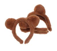 Homoyoyo 3pcs Cute Bear Ears Headband Plush Hairband Animal Cosplay Costumes for Women Adults Girls Christmas Holiday Fancy Halloween