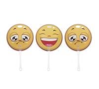 Homoyoyo 3Pcs Double-Sided Teaching Paddle Boards Smile and Cry Faces, Classroom Emotion Voting Signs for Preschool and Primary School Behavior Learning