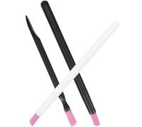 Homoyoyo 3pcs Dual-end Nail Cuticle Removers Dead Skin Remove Pen Abs Material Random Styles Safe Nail Cleaning Hand Care Tool