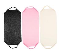 Homoyoyo 3pcs Elastic Body Scrub Towels Set with Back Scrubber Function, Long Stretchable Exfoliating Shower Bathing Towels for Mud Removal and Deep Cleansing, Suitable for Daily Bath and Spa Use