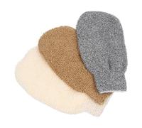 Homoyoyo 3pcs Exfoliating Gloves for Body Washing with Synthetic Fiber Material Lightweight Design Easy to Take for Camping and Traveling Suitable for Bath and Shower Use Random Color