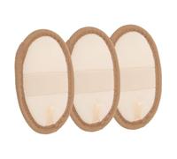 Homoyoyo 3Pcs Exfoliating Loofah Sponge Pads with Lanyard for Body Scrubbing Natural Bath Loofah Sponges with Fine Texture and Thick Safe Non Scratch Design for Adults Shower and Bath Use