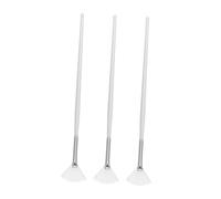 Homoyoyo 3pcs Fan Shape Mask Brushes Long Handle for Skin Care DIY Facial Application Soft Smooth Coverage Professional Face Mask Tool for Even Mud Spreading
