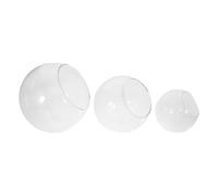 Homoyoyo 3pcs Glass Decorative Vase Set with Oblique Mouth, Smooth Surface Design, Convenient to Clean and Comfortable Hand Feeling, for Dining Room and Other Occasions DIY Terrarium Decor