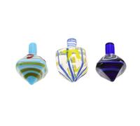 Homoyoyo 3pcs Glass Dreidel for Hanukkah Elegant Judaica Ornament with Classic Holiday Game Design Glass Craft for Family Interactive Fun and Jewish Tradition Celebration