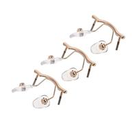 Homoyoyo 3pcs Glasses Bracket Accessories Glasses Bridge Nose Pads Spectacle Spare Nose Bridges Frameless Support Universal Pads Replacement Golden