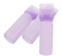 Homoyoyo 3pcs Hair Color Applicator Bottle with Comb Nozzle Easy to Use Hair Oiling Dying Tool for Even Color Distribution Convenient One Hand Operation for Home Use
