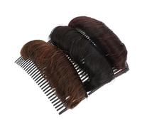 Homoyoyo 3pcs Hair Volume Increase Pads Hair Styling Insert Comb for Women Ponytail Accessories in Black Dark Brown Light Brown for Natural Elegant Updos