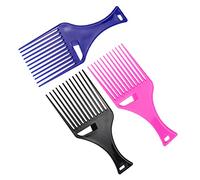 Homoyoyo 3Pcs Hairdressing Tools Wide Tooth Styling Comb Set for Hair Cutting Dying Slip Design Durable Material Random Color Hairbrush for Salon Professionals and Home Use Random Color