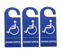 Homoyoyo 3pcs Handicap Parking Sign PVC Disabled Placard with Wheelchair Symbol for Car Door Parking Lot Use