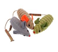 Homoyoyo 3pcs Interactive Catnip for Indoor Cats with Silvervine Fruit Large Chew for Kitten Teeth Grinding and Play Cat in Grass Green Gray Beige