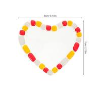 Homoyoyo 3Pcs Japanese Heart-Shaped Glass Coasters Set - Heat-Resistant Insulated Cup Mats for Coffee Table, Kitchen Supplies and Desk Drink Protection