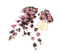 Homoyoyo 3pcs Japanese Kimono Flower Hair Clips Traditional Tassel Hairpins Elegant Hair Ornaments for Women Cultural Heritage Inspired Accessories for Kimono and Traditional Attire