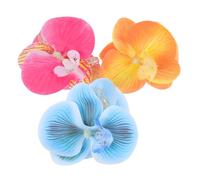 Homoyoyo 3pcs Large Artificial Butterfly Orchid Flower Claw Clips for Women Non-slip Strong Hold Hair Accessories for Thick Long Hair Romantic Floral Hairpins for Weddings Parties and Daily