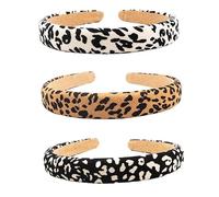 Homoyoyo 3pcs Leopard Print Hairbands Fashionable Animal Print Headband Hair Accessories for Women Party Daily Use Elegant Charming Style
