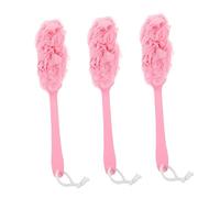 Homoyoyo 3pcs Long Handle Bathing Brush Soft Exfoliating Scrubber for Body Cleaning Back Scrubbing and Massage for Fresh and Comfortable Showers