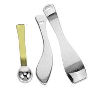 Homoyoyo 3pcs Makeup Spatula and Eye Cream Spoon Set Mini Metal Facial Cream Scoop Multi-function Skin Care Tool for Precise Sampling and Mask Application