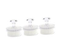 Homoyoyo 3pcs Manual Facial Brush Face Exfoliator Brush White Crystal Cover Face Skin Care Tool for Deep Cleansing and Daily Use