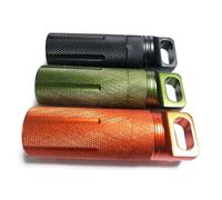 Homoyoyo 3pcs Mini Aluminum Alloy Case Fob Holder Medicine Single Case for Portable Pill Box Storage Box for Outdoor Survival Gear and Everyday Carry Random Color