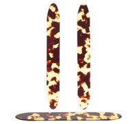 Homoyoyo 3pcs Moon Guitar Picks Set, Celluloid Rectangular Guitar Plectrums with Easy-grip for Acoustic and String Instruments, Ergonomic Finger Picks for Folk and World Music Players