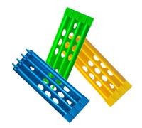 Homoyoyo 3pcs Pigeon Foot Ring Rack Plastic Racing Pigeon Band Holder with Buckle for Stable Hanging Storage in Yellow Green Blue