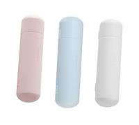 Homoyoyo 3pcs Plastic Pen Storage Holder Pencil Cases for Students Solid Color Portable Stationery Boxes in White Pink Light Blue Practical Organizer for Pens Usbs Keychains and Small