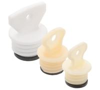 Homoyoyo 3pcs Portable Hot Water Bottle Stopper Plug Replacement with Rubber Seal, Leakproof and Reusable Cap for Home Use and Kitchens, Simple Appearance Design