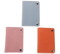 Homoyoyo 3pcs Portable Nail Drill Bit Organizer Bag with Protective Lining Clear Display for Easy Selection Storage Case in Blue Pink Orange Nail Tool Storage for Manicure and Salon Use