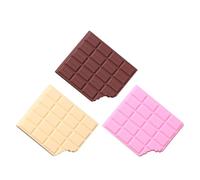 Homoyoyo 3pcs Portable Notepad Mini Notebook 4.5x3.2x0.8inch Lightweight Smooth Writing Paper Chocolate-shaped Creative Fun Stationery for On-the-go Use