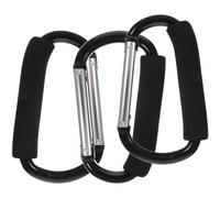 Homoyoyo 3pcs Portable Stroller Hooks Baby Stroller Carabiner Hooks Lightweight Aluminum Alloy Pram for Hanging Bags on Walking Rollator and Shopping Cart
