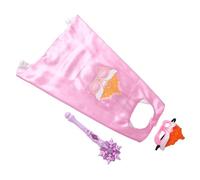 Homoyoyo 3pcs Princess Costume Accessories for Light Up Snowflake Wand Glowing Pink Mask Soft Cape Comfortable Dress Up Clothes for Halloween Birthday Parties Role Play and Celebration