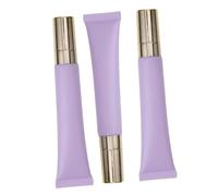 Homoyoyo 3Pcs Purple Matte Eye Cream Tube with Gold Ceramic Massage Head Empty Cosmetic Dispenser Containers for Women and Leak Portable Skincare Applicator for Travel and Daily Use