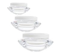 Homoyoyo 3pcs Refillable Acrylic Face Cream Containers Travel-sized Empty Cosmetic Jars for Moisturizers Body Butters and Compact Leak Design