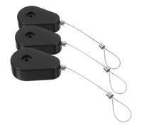 Homoyoyo 3pcs Retractable Anti-Theft Steel Wire Cable Lock Box with Automatic Retraction for Door Access Garage Warehouse Security Telescopic Wire Holder Easy and Efficient Rope Protection