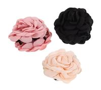 Homoyoyo 3pcs Rose Flower Hair Claw Clips Large Non Slip Strong Hold Hair Accessories for Women Lightweight Artistic Floral Design for Parties Holidays and Everyday Use