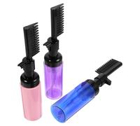 Homoyoyo 3pcs Salon Hair Dyeing Bottles with Detachable Pump Portable Hair Root Comb Applicators for Safe Comfortable Dye Application Stylish Pink Blue Purple