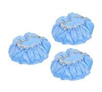 Homoyoyo 3pcs Shower Cap Double-layer Thickened Peva Shower Cap Reusable Bath for Lady for Hair Wash during