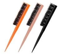 Homoyoyo 3pcs Tail Comb for Women Hair Parting and Slicking Back Plastic Hairdressing Styling Brushes with Soft Edges for Smooth Knot Hair Suitable for Home and Salon Use