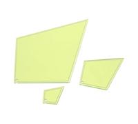 Homoyoyo 3pcs Transparent Quilting Templates Patchwork Rulers Light Green DIY Sewing Tools for Beginners and Advanced Quilting Craft Projects