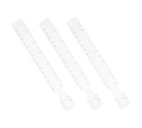 Homoyoyo 3pcs Transparent Straight Geometric Measuring Rulers with Magnifying Glass Precise Centimeter Markings for Drawing Origami Model Building Office and School Supplies