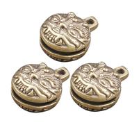 Homoyoyo 3pcs Vintage Brass Animal Bell Pendants for DIY Jewelry Making Craft Charms with Hanging Bells for Keychains Wind Chimes Home Decor and Holiday Crafts