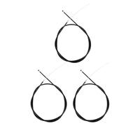 Homoyoyo 3pcs Wheelchair Parking Brake Cable Set 43.3in with Rubber Coating Left and Right Hand Brake Lines for Folding Wheelchairs and Walkers for Mobility Aids