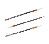 Homoyoyo 3Pcs Wolf Hair Calligraphy Writing Brush Durable Chinese Kanji Sumi Drawing Brushes for Beginners Large Medium Small Traditional Painting Pen Kit with Random Style