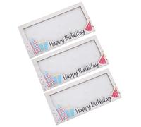 Homoyoyo 3pcs Wooden Business Card Holder Birthday Money Wallet Wooden Cash Card Box Envelope Organizer Surprise Money Present for Men and Women