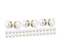 Homoyoyo 3sets 12pcs Magnetic Dress Weights with Pearl Scarf Pins Elegant Accessories for Wedding Veils Hijabs and Clothing Securely Holds Fabrics Without Bulkiness 12pcs*3