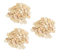 Homoyoyo 3sets Natural Wooden Square Blanks Durable Wood for DIY Crafts and Decorations Educational Wood Planks for Painting Graffiti Wedding and Home Art Projects 100pcs*3