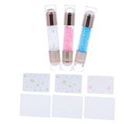 Homoyoyo 3sets Silicone Stamp for Nail Art Including French Tip Manicure Tool and Diy Stamper Kit for Creating Beautiful Nail Decor Designs at Home