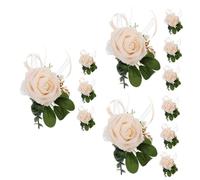 Homoyoyo 3sets Wedding Bride Wrist Corsage Bracelet Elegant Artificial Flower Wristlet for Bridesmaid Decorative Floral Accessory for Wedding Bridal Shower and Ceremonies 4pcs*3