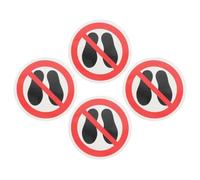 Homoyoyo 4 Pcs Do Not Step Safety Warning Signs Vinyl Adhesive Stickers No Step Warning Decals for Floor Surface Protection Industrial Safety Use