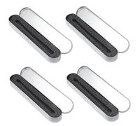 Homoyoyo 4 Pcs Metal Square Pen Boxes with Sponge Lining Portable Silver Pen Protection Cases Durable Gift Pencil Storage Containers Safe Rounded Edges Suitable for Office and School Use